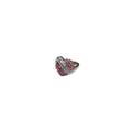 Pink heart cubic ring
