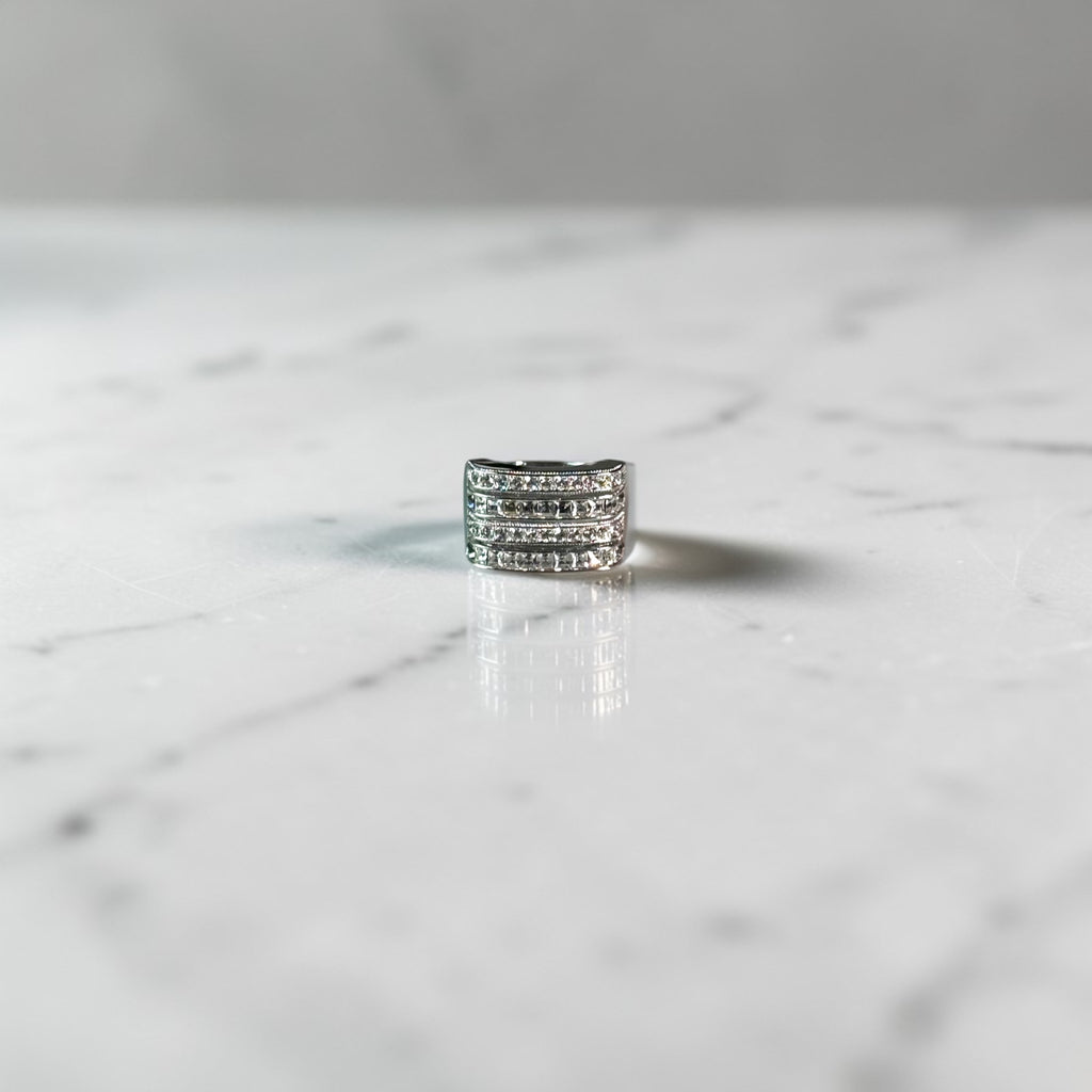 Frozen stack cubic ring