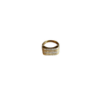 4 plate gold cubic ring
