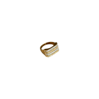 4 plate gold cubic ring