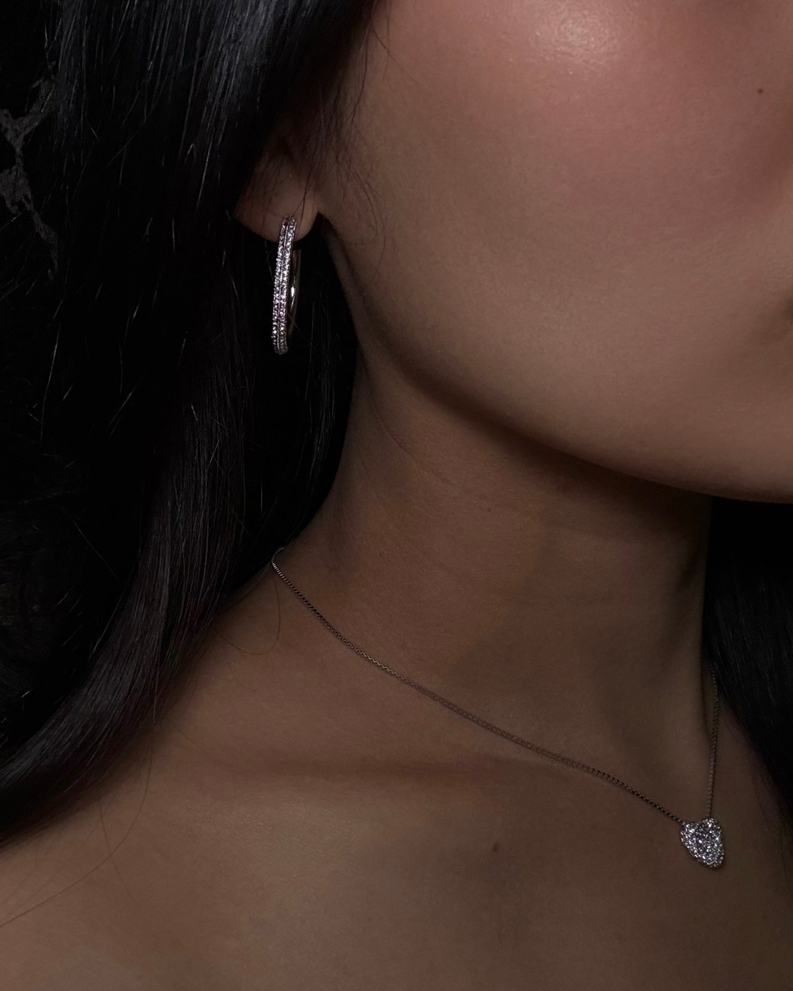 Glacier hoop earrings