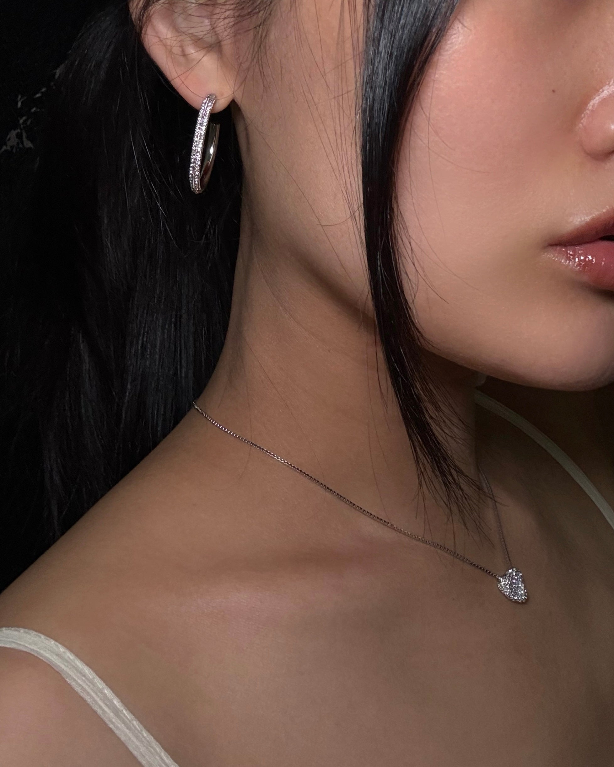 Glacier hoop earrings