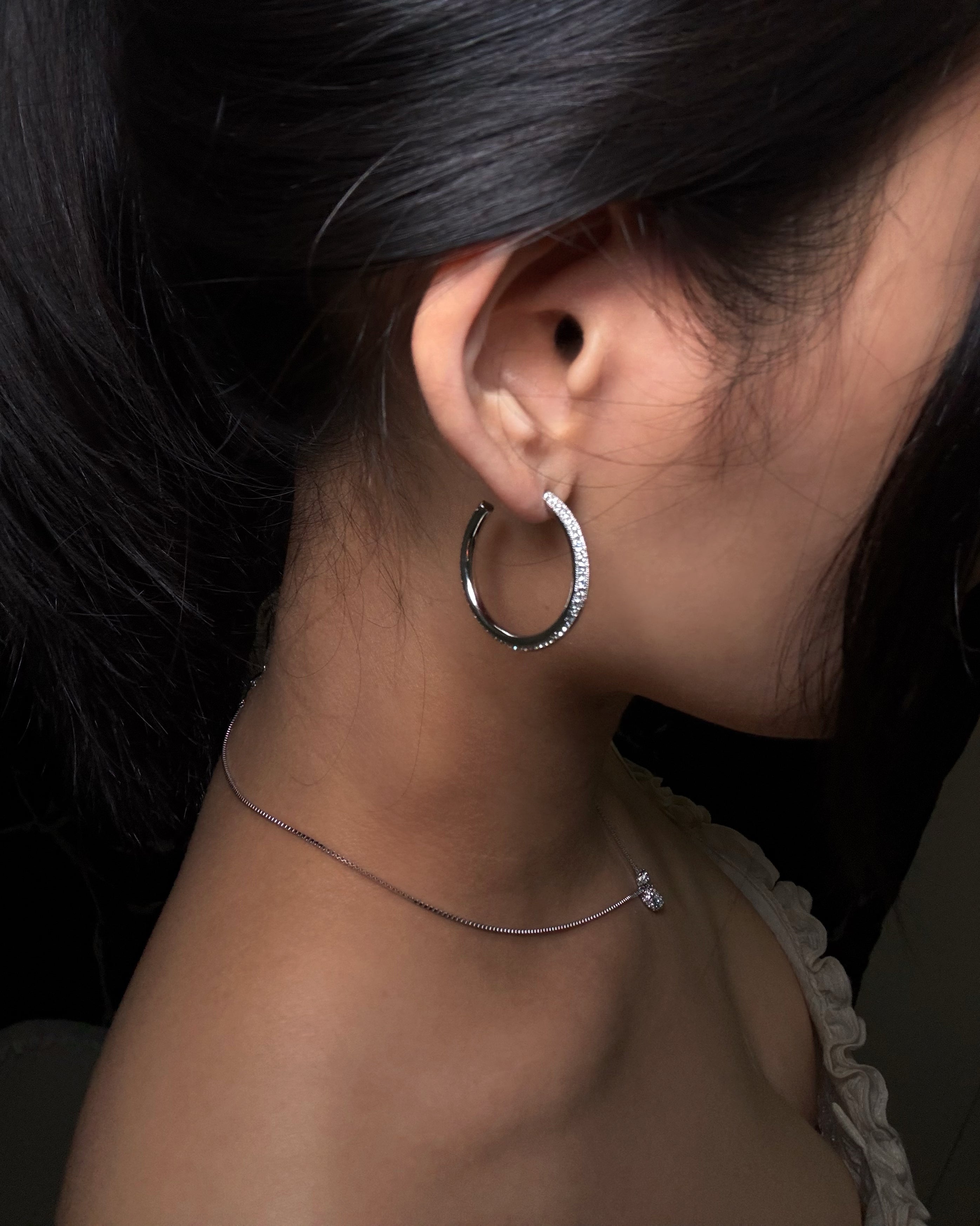 Glacier hoop earrings