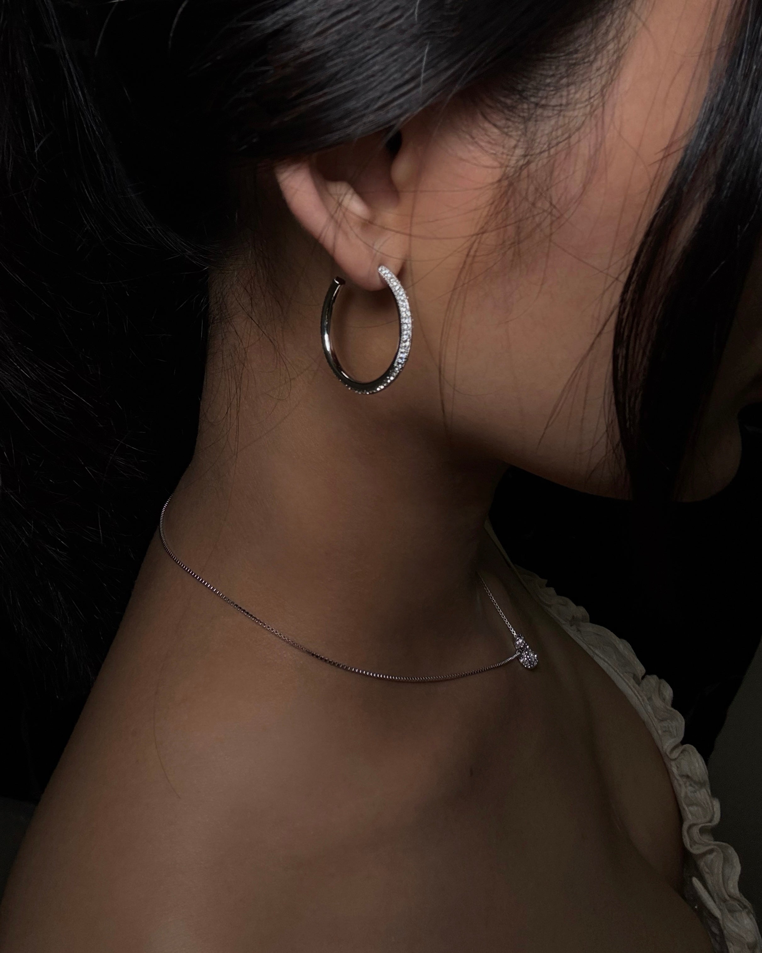 Glacier hoop earrings