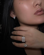 Diamond cut cubic earrings