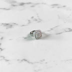 Square cubic diamond ring