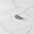 Square cubic diamond ring