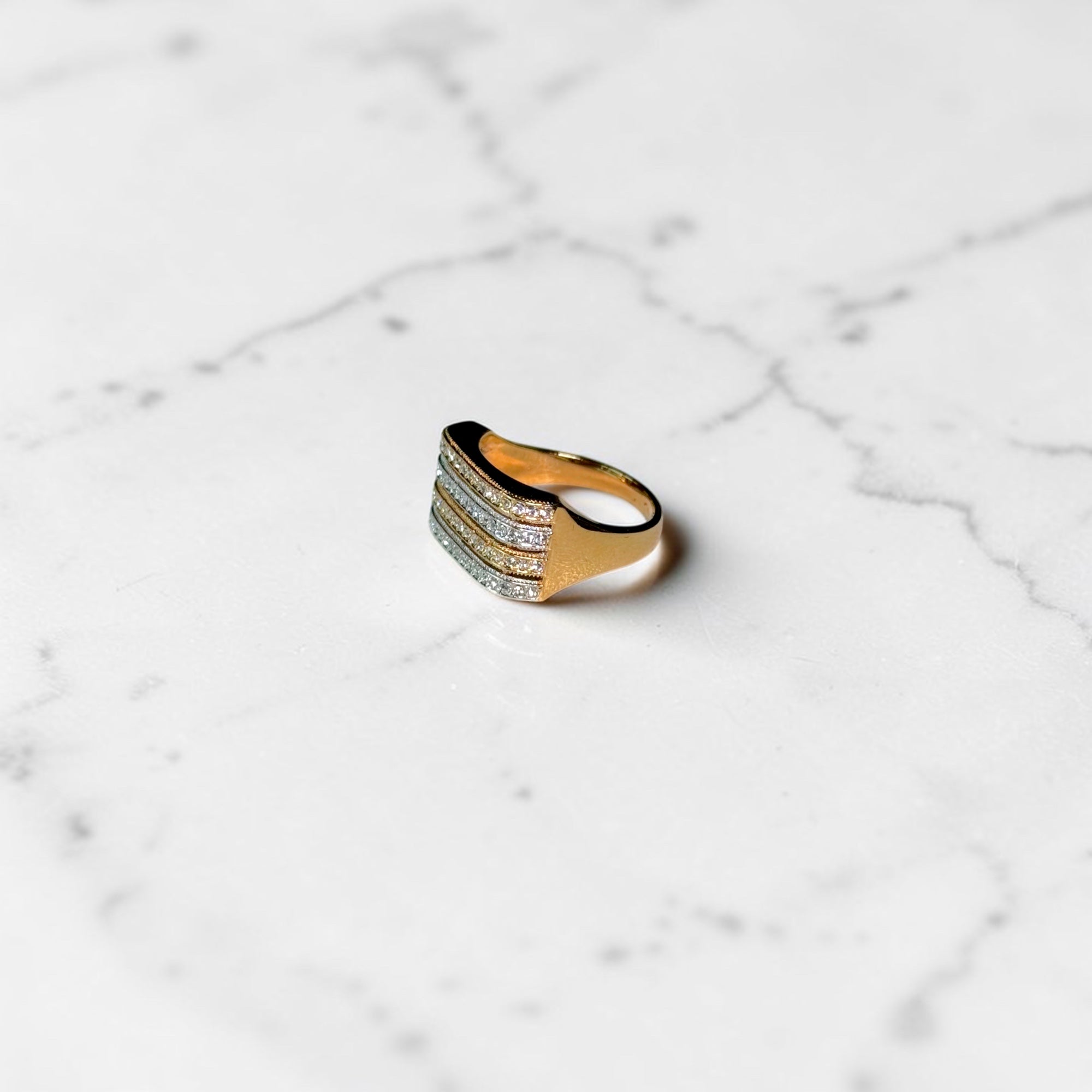 Gold glacier stack ring