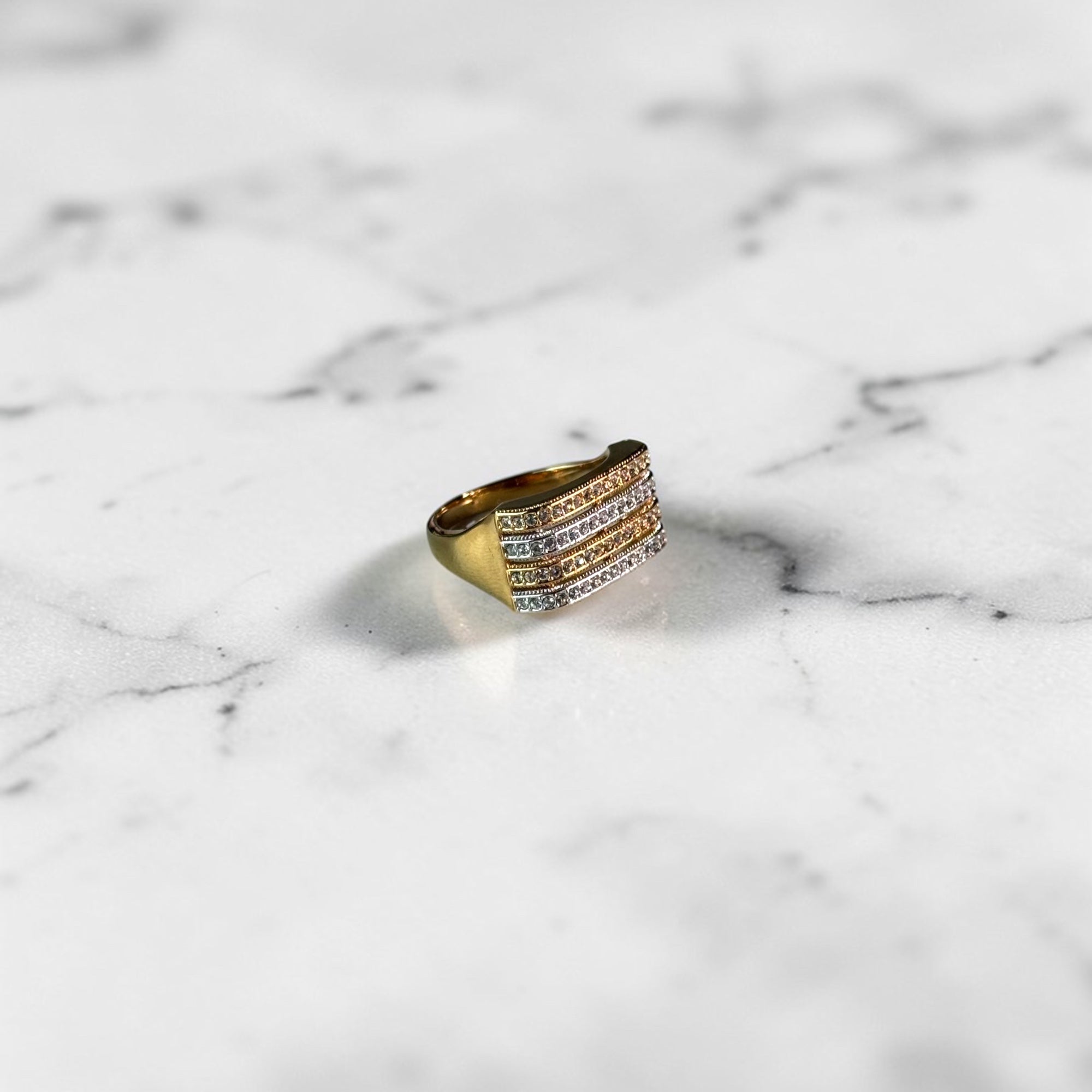 Gold glacier stack ring
