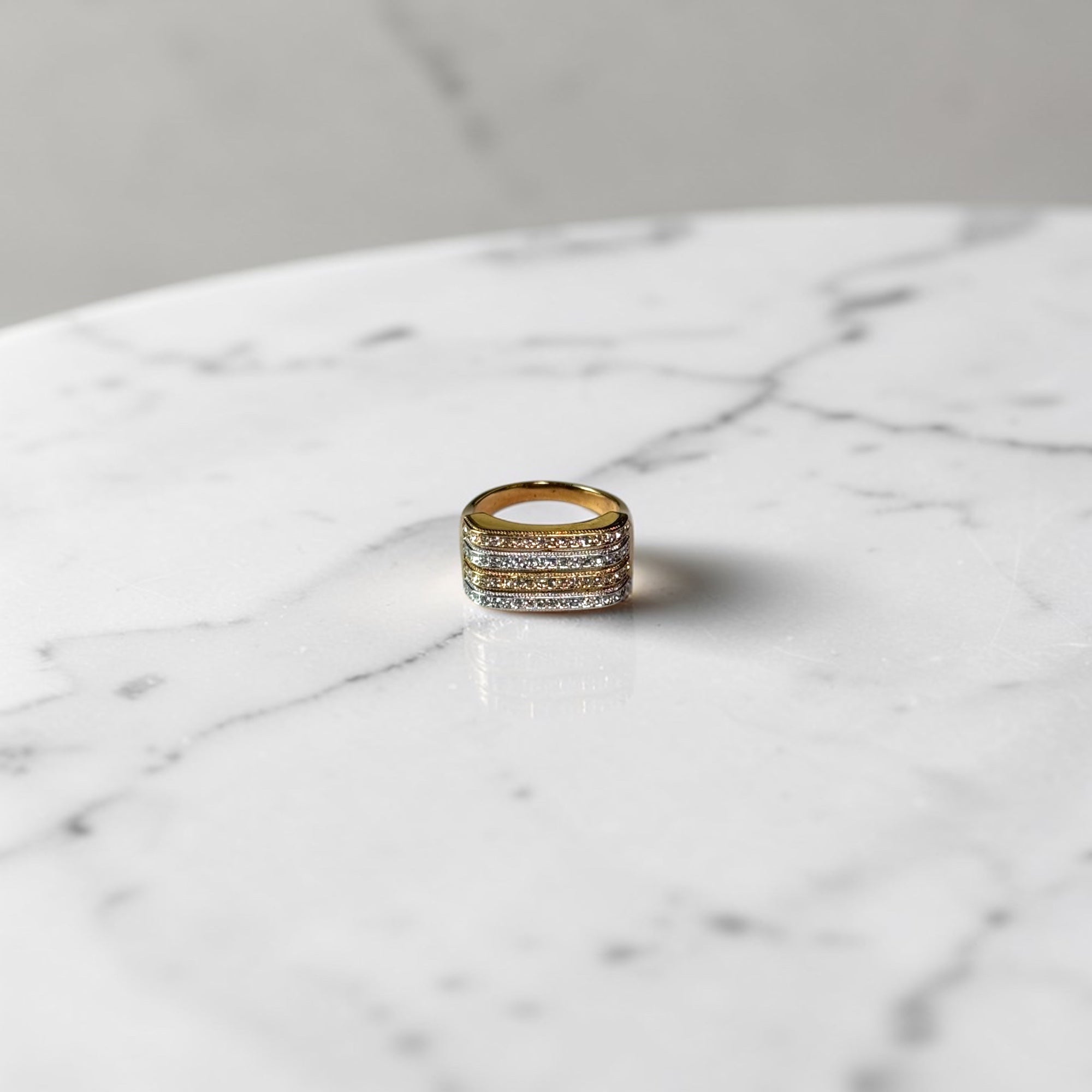 Gold glacier stack ring